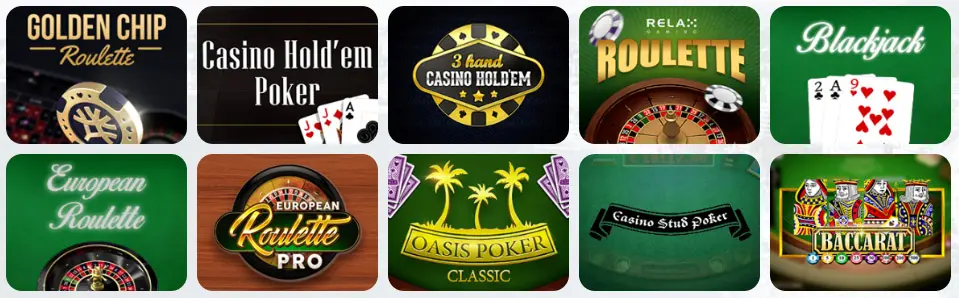 Giochi da tavolo al JELLYBEAN CASINO